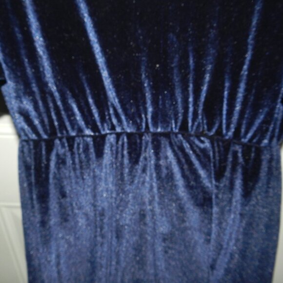 Alexia Admor Oakless Navy Velvet Flutter Flare Sleeve Dress XL $245 🆕⌚📦🏃💨🚚 - Picture 4 of 16